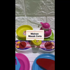 1 Set Mainan Masak Masakan Anak / Mainan Anak Perempuan Masak Ceria Kompor Gas