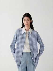 ICICLE | Color Woven Fine Wool Long Sleeve Shirt