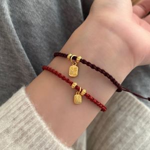 Weaving Red Rope Fortune Talisman Bracelet Womens Unique Design Luxury Friend Couple Hand Jewelry Bracelet Fashion Accessories
