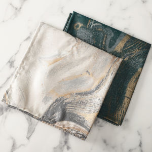 Hotel Restaurant Napkin Cloth Flower Folding High End Sensation Tablecloth Ring Buckle Mixed Fabric European Style Home Textile