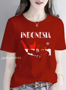 KAOS ATASAN WANITA PETA INDONESIA PREMIUM WANITA DTF BERKUALITAS