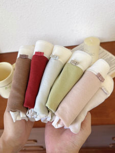 นุ่ม เป็นผู้หญิง Mid-high สายรัดเอว กางเกงใน ผู้หญิง ผ้าฟลีซเหมือนสบาย กางเกงชั้นในหญิง ผ้าไฟเบอร์รีไซเคิลสามแพ็คสีบริสุทธิ์