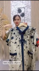 DASTER PIYAMA PERI MODEL TERBARU KANCING BUSUI KANTONG DEPAN