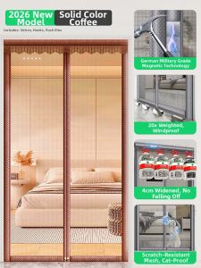 MiiOW | Mosquito-Repellent Magnetic Mesh Curtain Easy Installation