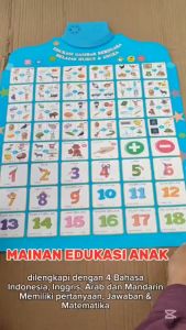 Poster 4 Bahasa Touch Screen | Mainan Edukasi Anak Laki Laki Perempuan | Hadiah Ulang Tahun