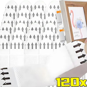 Dizoey 120/2pcs Punch-free Frame Tape Strip Picture Hanging Strips Adhesive Hook Loop Tape Mounting Photo Frame Fixed Hook Wall Hanger