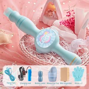 Smoke Bubble Machine Elastic Bubble Fog Wand with Magic Smoke Effect Portable Bubble Blower for Parties (Includes Water Bottles)