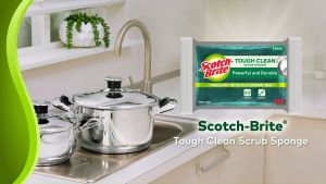 3M™ Scotch Brite® Tough Clean Scrub Sponge Trial 3 pcs/VP 100mm x 70mm