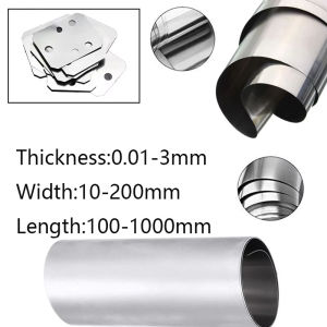 1Meter Thickness 0.1mm - 1mm 304 Stainless Steel Foil Strip Steel Foil Roll Narrow Strip Width 100-1000mm