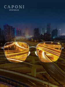 CAPONI | Day and Night UV Protection Glare Reducing Driving Glasses