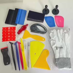Vinyl Wrap Tool Kit for Car Window Tint Installation Micro Squeegee Corner Scraper Vinyl Cutter Profession Car Wrap Kit 15-45pcs
