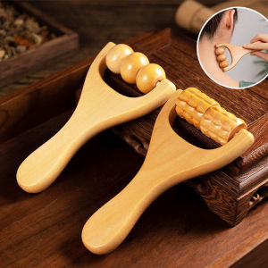 Dorisna Wooden Roller Massager Neck Shoulder and Leg Universal Hand Massager Massage Tool Foot Massager