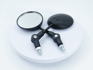 CARBON Motorcycle Electric Scooter Side Rear View Rearview Mirror Round SIDE MIRROR BULAT CARBON UNIVERSAL wide field of view