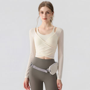 XINLIYA | Mesh Long Sleeve Quick Drying Workout Set