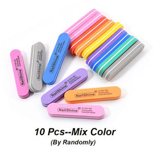 10/20pcs Mini Sponge Nail File 100/180 Grit Colorful Professional Manicure Sanding Buffer Block Gel Double Side Polishing Tools