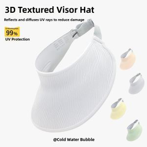 Tech Cooling Seamless One-Piece Empty-Top Hat Womens Summer Outdoor Sports UV Protection Large Brim Sunshade Hat