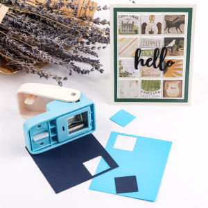 1 Inch Square Punch 2025 New Craft Lever Punch for Paper Crafts for Cardstock Gift Wrapping Greeting Cards and Scrapbooks