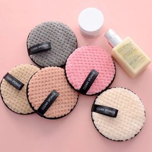 4-Piece Makeup Remover Microfiber Pads - Reusable Makeup Removing Towels Gentle Cleansing Sponges for Face and Skin Washable E