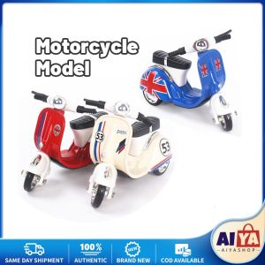 Mini Alloy Plastic Tricycle Motorcycle Toy Diecast Three Wheeled Motors Model Figure Toys for Children Gifts