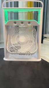 3Life Máy điều hòa không khí USB Quạt để bàn với 7 đèn nhiều màu Máy làm mát không khí 680ml Máy tạo độ ẩm phun làm mát nước cho gia đình