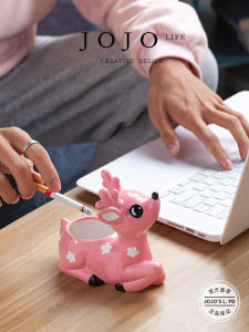 Jojos L European Style Ceramic Ashtray Simple Elegant Living Room Decorative Accessories Home Decoration Accessories