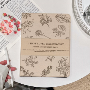 เคสไอแพด Gen9 10.2 Air5  วาดมือ ดอกไม้ เคสiPad Gen8 Air4 Case iPad ใส่ปากกาได 11pro mini6 gen7 gen6 9.7 Gen10 2024 air6 mini Air7 Gen11