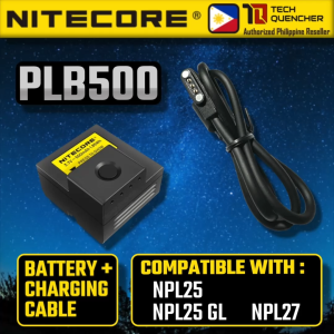 Nitecore PLB500 Battery with Charging Cable for NPL25 Flashlight - 500 mAh - USB-C Rechargeable