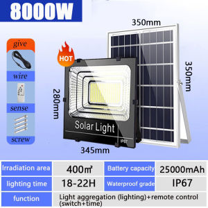 IP67 Lampu Solar Outdoor Waterproof 8000W solar light outdoor waterproof solar light outdoor lighting Solar flood light