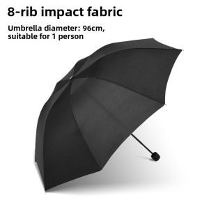 Extra Large Folding Umbrella Business Womens Rain Umbrella Three Fold Sun Rain Super Large Umbrella Double Person Three Person