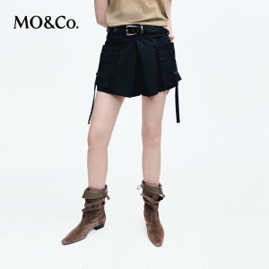 MO&Co. | Autumn New Loose A-Line Workwear Skort Shorts With Pocket Detailing and Plicated Design