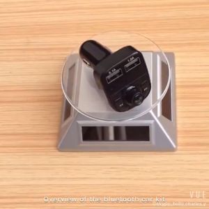 CHR-B020 FM Bluetooth Transmitter Aux Modulator Handsfree Car Kit Car Audio MP3 Player with 3.1A Quick Charge Dual USB Car Charger