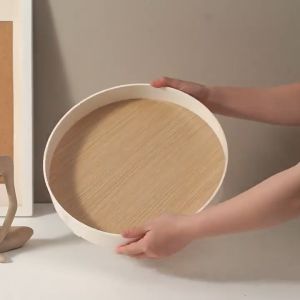 Nordic style circular tray Plastic desktop makeup storage Multifunctional decorative ornament