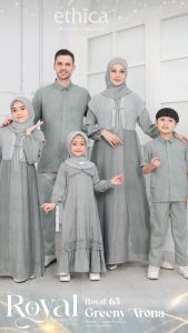 BAJU COUPLE SARIMBIT KELUARGA ETHICA ROYAL 63 GREENY ARONA