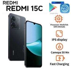 Redmi | 2026 Redmi 15C Global Edition: 6.9-inch display NFC 50-megapixel camera 6000mAh battery 8GB RAM 256GB storage