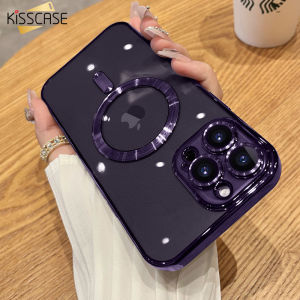 【With Lens Film】KISSCASE Luxury Electroplating Frame Ultra-Thin Case For iPhone 15 Pro Max Phone Case Shockproof High Clear All Inclusive Soft TPU Protective Cover For iPhone 15 Plus 14 13 12 Pro Max 12 11 Pro 11