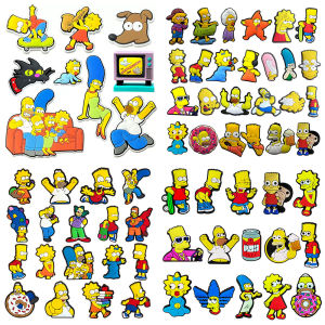 Hot Toys | 9-25Pcs Hot Toys Simpson Shoe Charms Cartoon Slides Clog Sandals Shoes Decorations Accessories For Christmas Birthday Gifts