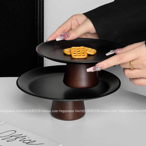 Chinese Style High Leg Tray Fruit Tray Living Room Snack Display Tray Candy Tray Tea Time Dessert Tray Afternoon Tea Tray