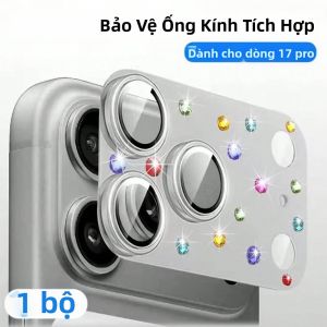 Miếng Dán Bảo Vệ Camera Kính Cường Lực 3D Đính Đá Lấp Lánh Sang Trọng NNBILI Dành Cho iPhone 17 Pro Max/Pro - Hoàn Thiện Lấp Lánh