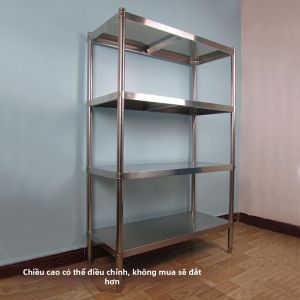 DANBIYIN | Kệ Lưu Trữ Inox Chống Va Đập 4 Tầng