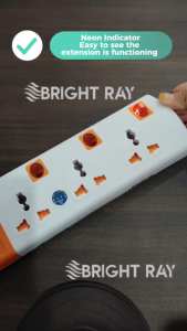 (SIRIM) TRAC MULTI Universal (3Way 2Mtr) Trailing Socket Neon Indicator Full Copper Cable TR-5223MT Extension Plug Socket