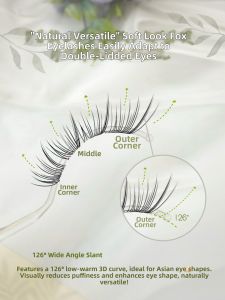 znk | Natural Looking Fringe Eyelashes Single Lid Puffy Eyes