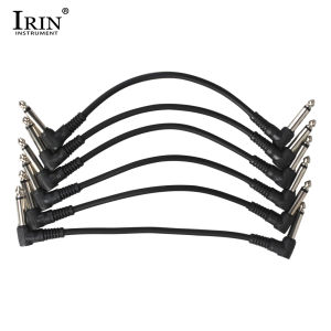 IRIN | IRIN 6 Pcs Guitar Effect Pedal Cable Connecting Line 6.35Mm To 6.35Mm Audio Cable 21Cm Right Angle Cord CopperGuitar Parts