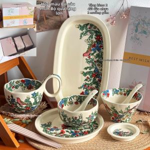 Bộ Ăn Gốm Thời Trang & Hoa Văn 6 Món cho 1-2 Người