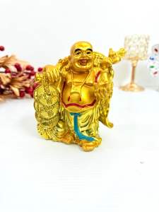 ST606 LAUGHING BUDDHA STATUE / IDOL / Laughing Buddha Statue for Health Wealth and Happiness Showpiece Idol Figurine