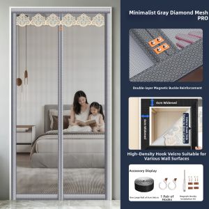 SHULIAN | Mosquito-Preventive Self-Adhesive Magnetic Door Curtain