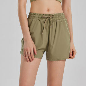 Shoelace Sports Shorts Womens Loose Plus Size Quick-Drying Breathable Exercise Workout Pants Running Leisure Fashion Tape Yoga Pants