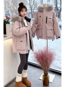 Shalldoer | Purple Workwear Parka Padded Coat Insulated Loose Fit Winter Jacket