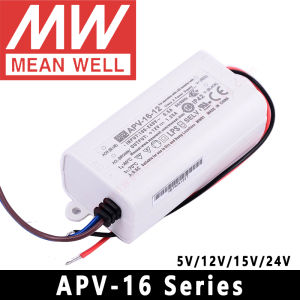 Meanwell LED Driver APV-16 Series 5v/12v/15v/24v meanwel LED Transformer IP42 LED Power Supply Constant voltage Adapter