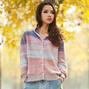 Spring Autumn New Style Pure Cotton Loose Long Sleeve Knitted Sweater Womens Open Cardigan Short Jacket Versatile Top