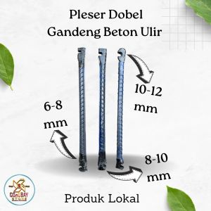 Pleser Besi Beton Ulir Dobel Gandeng Pembengkok Lubang 6 8 10 12 mm